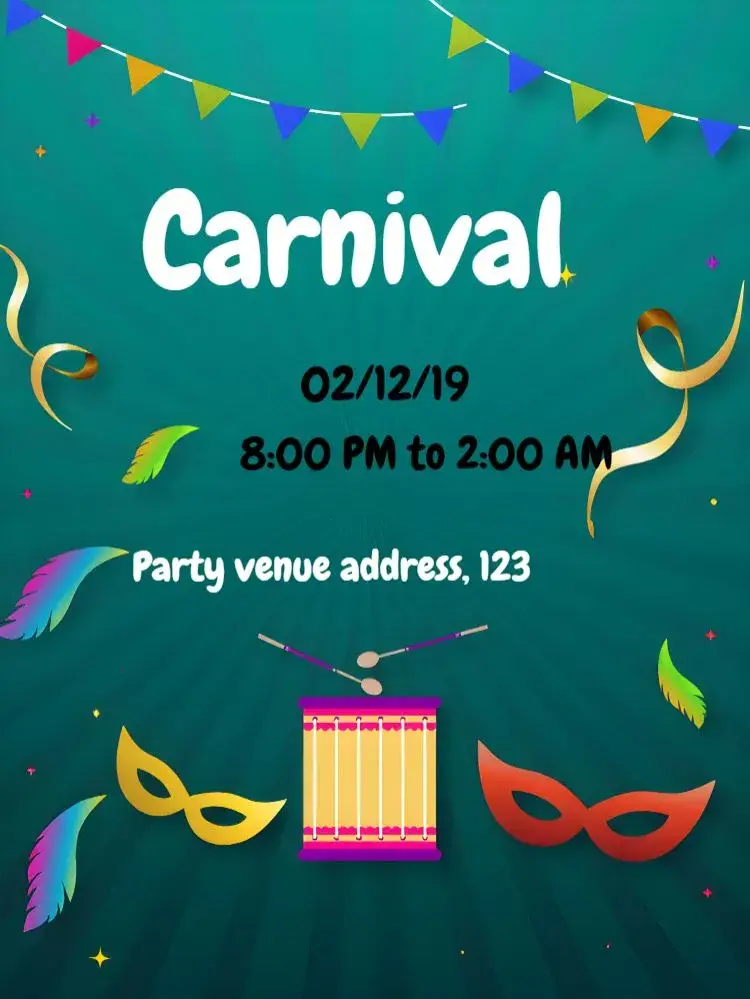 Carnival Ball invitation