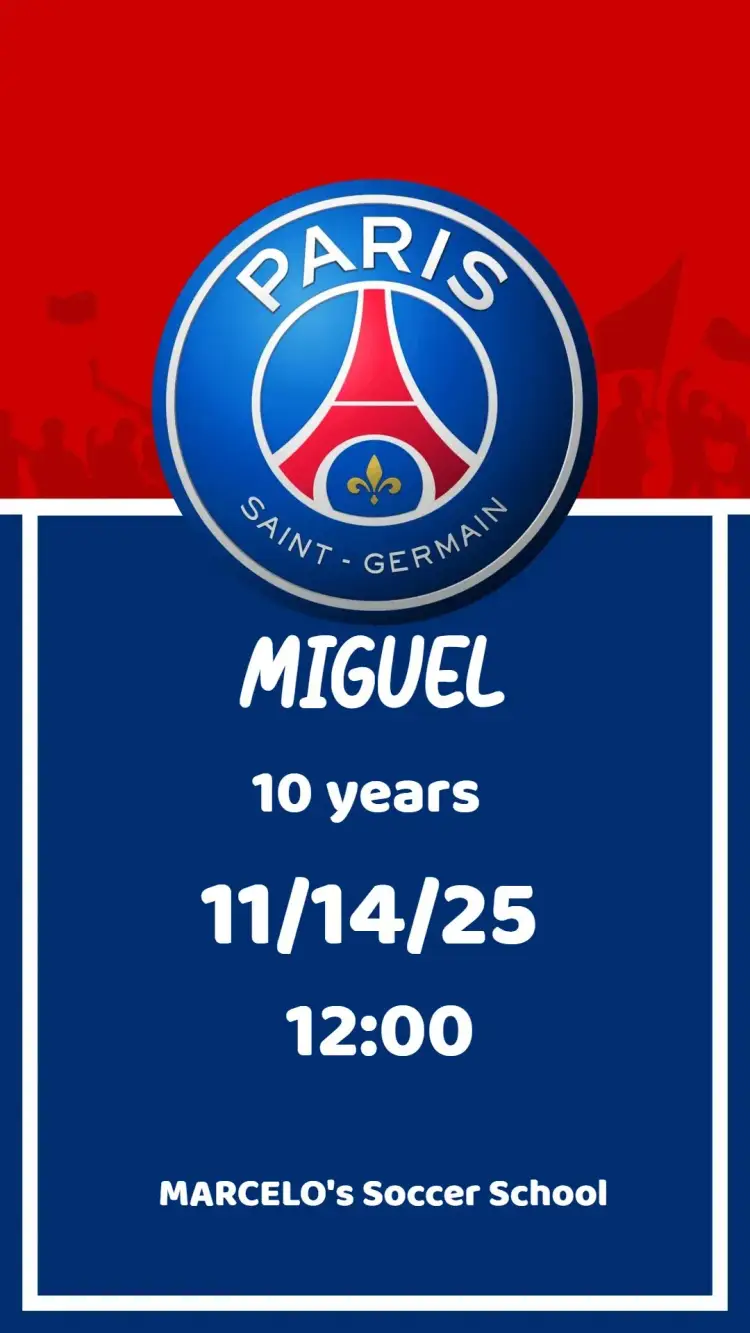 Invite PSG editable and customizable