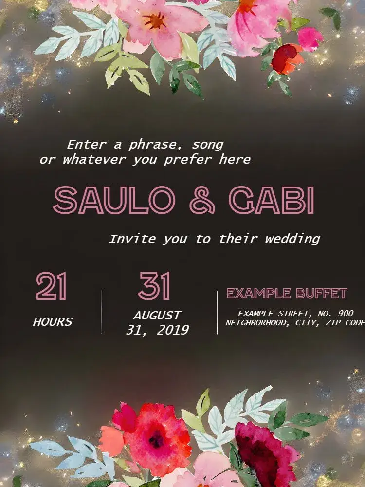 Floral Flowers Wedding invitation