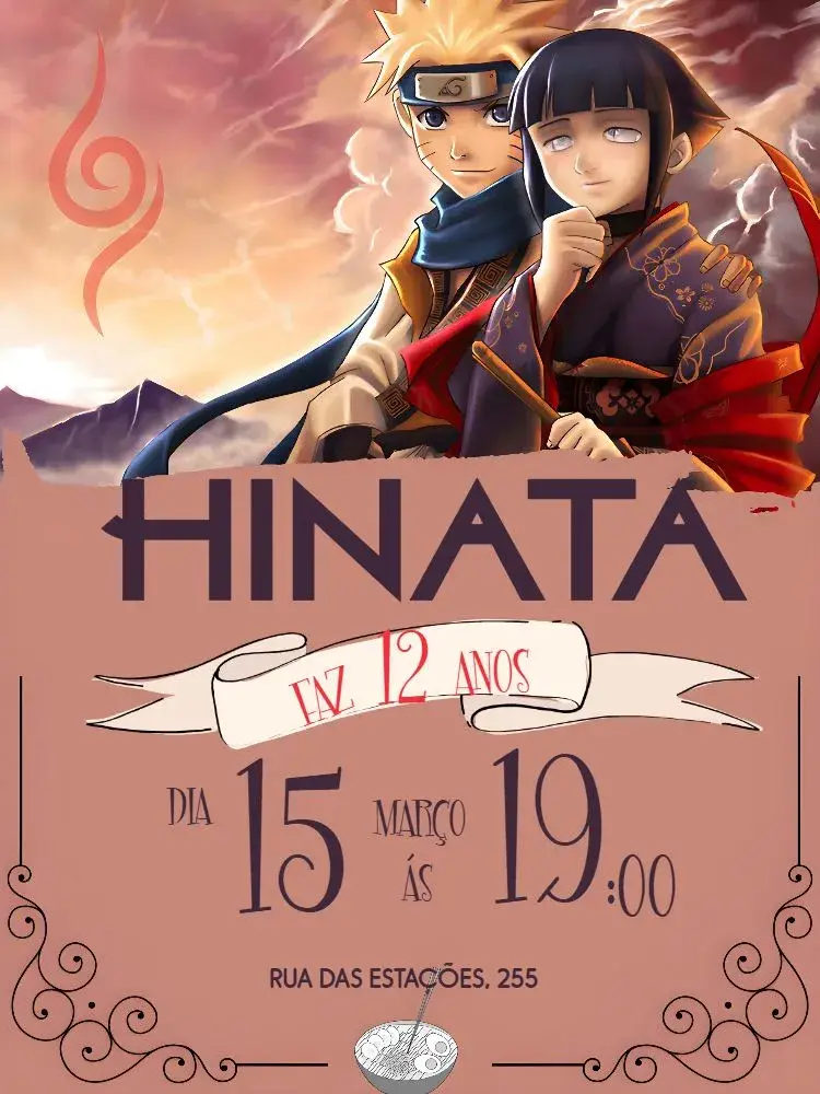 Black Naruto invitation