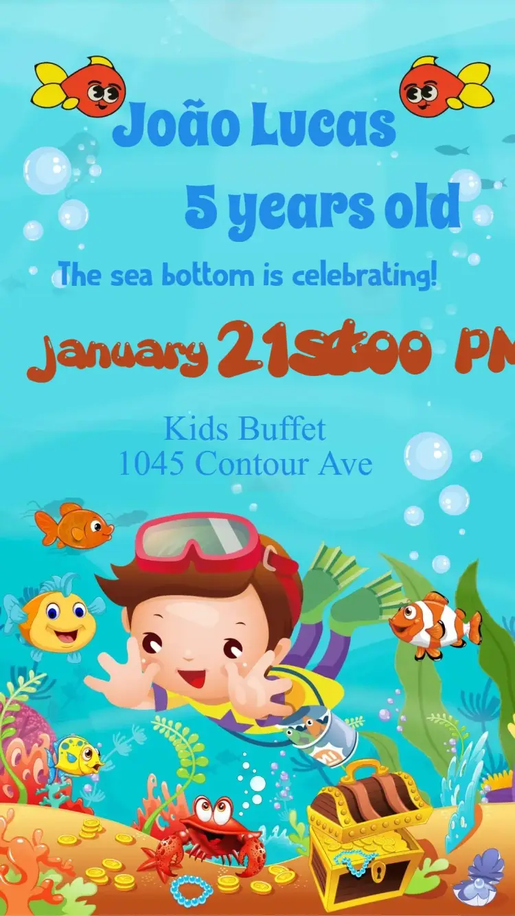 Under the Sea invitation