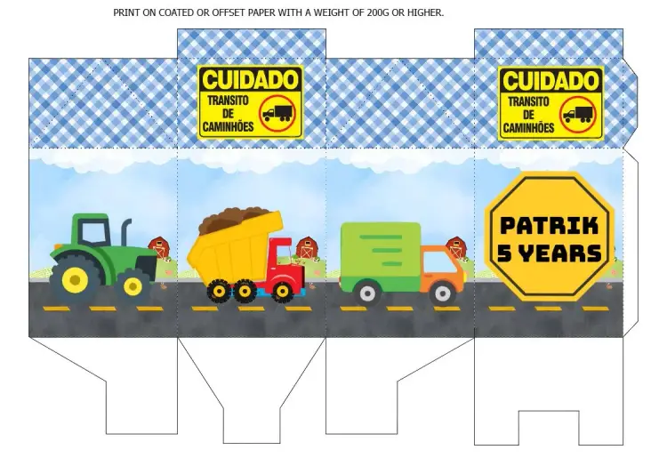 Milk Box Truck Plate invitation