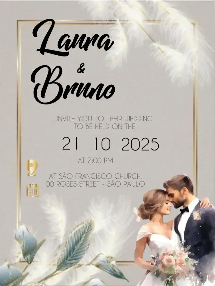 Wedding RSVP Confirmation To Edit Modern invitation
