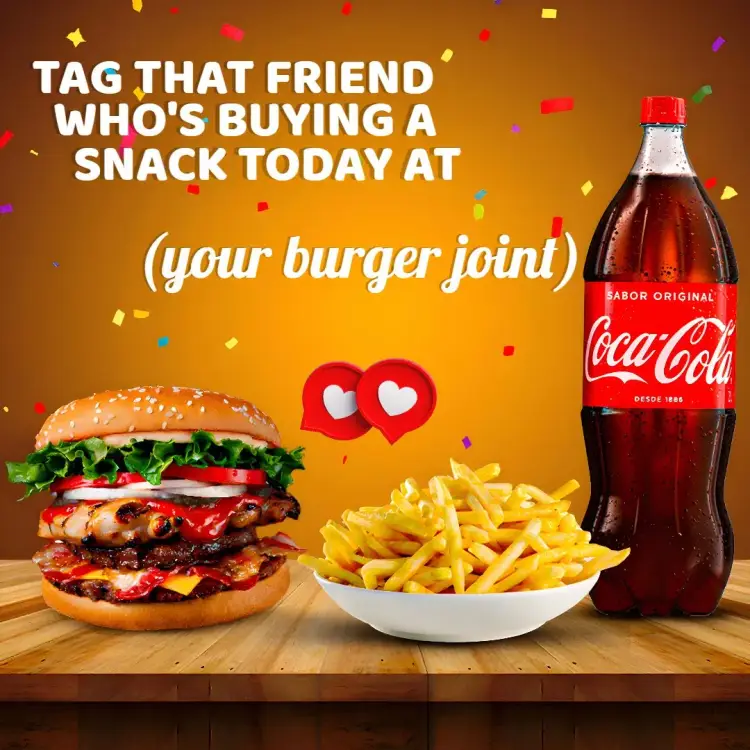 Post For Cola Burger Joint invitation