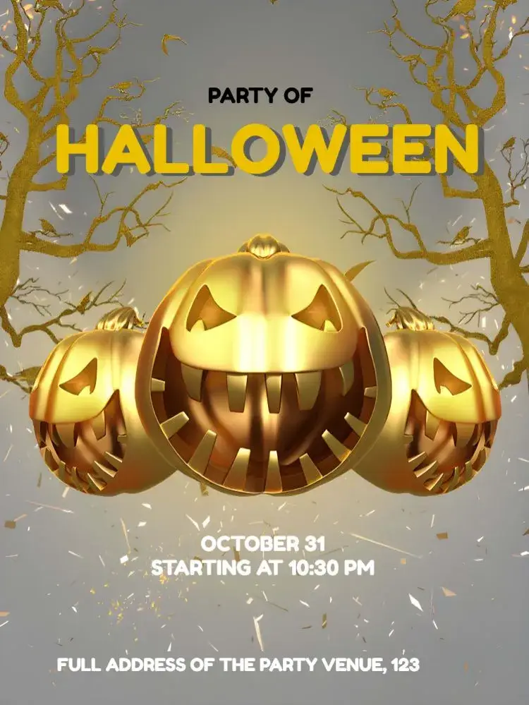 For Halloween Pumpkin Party invitation