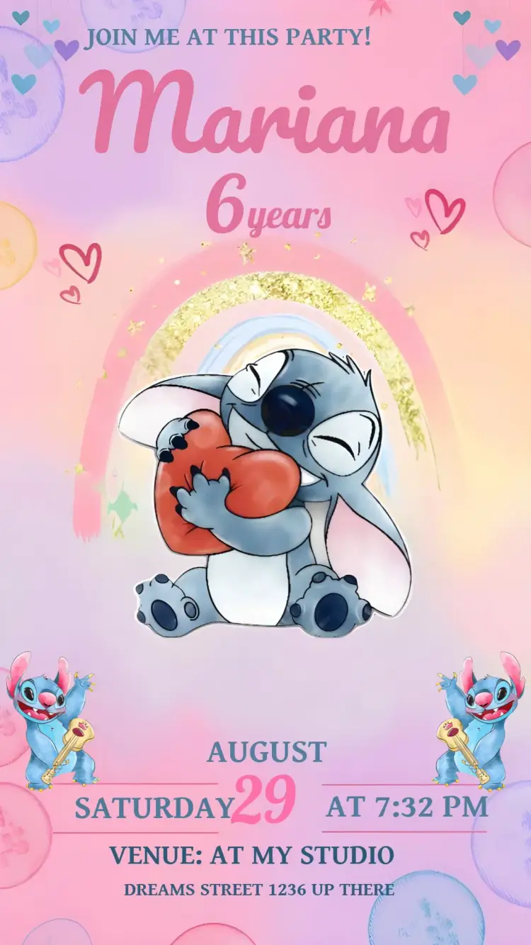 Stitch Lilo invitation