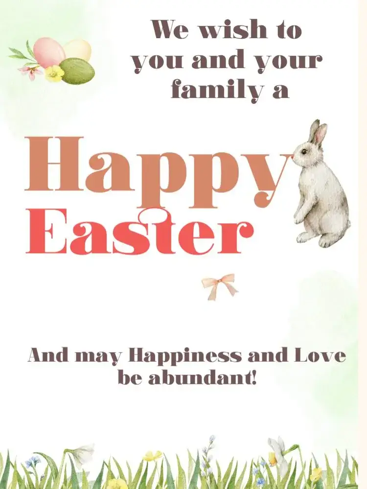 Invitation Happy Easter Card To Edit And Print Celebration – Card theme playful, delicate, light pink, religious, festive, Easter