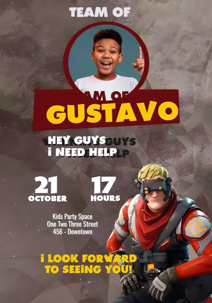 Fortnite With Photo Battleroyale invitation