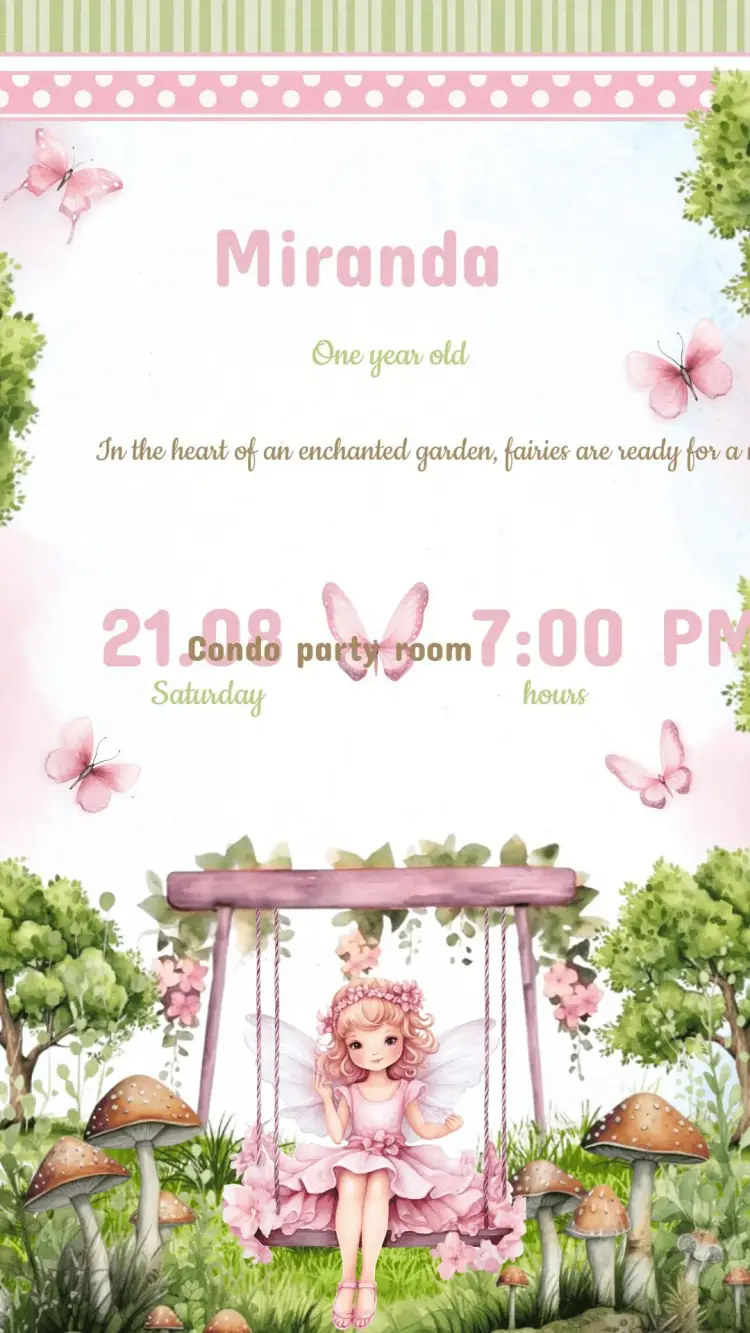 Enchanted Garden Birthday Invitation