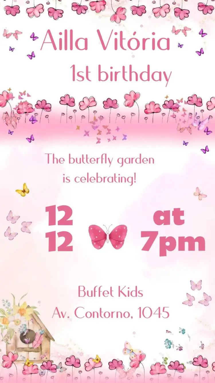 Butterfly Garden invitation