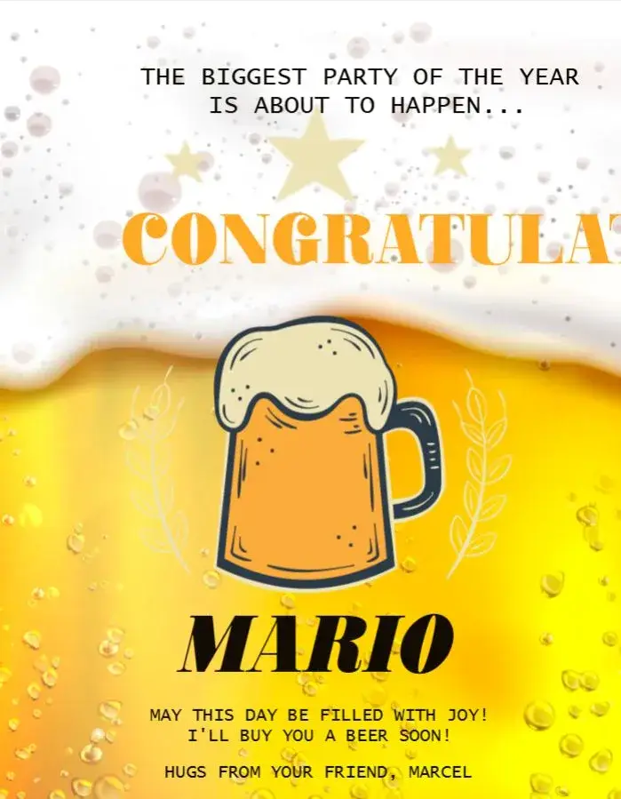 Beer Celebration Card invitation