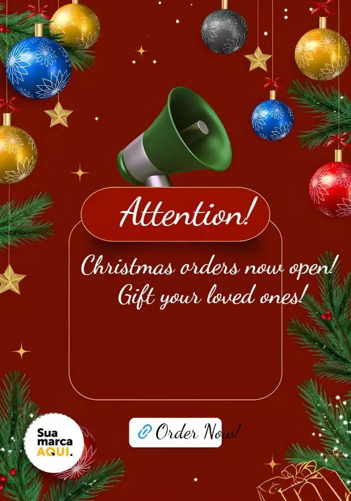 Invitation Red Christmas Stories Post – Most searched for theme vibrant red, festive green, Christmas elements, modernity, graphic art, cheerful style