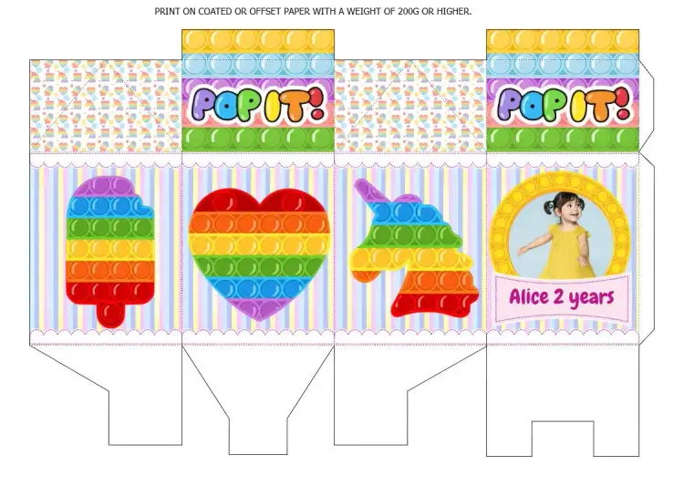 Invitation Box Milk Pop It With Photo (with – Most searched for theme colorful, modern, playful, fun, childlike