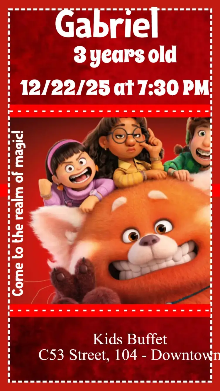 Red is a Beast invitation