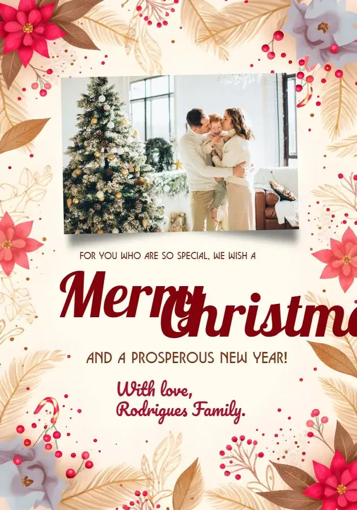 Christmas Card With Santa Photo invitation