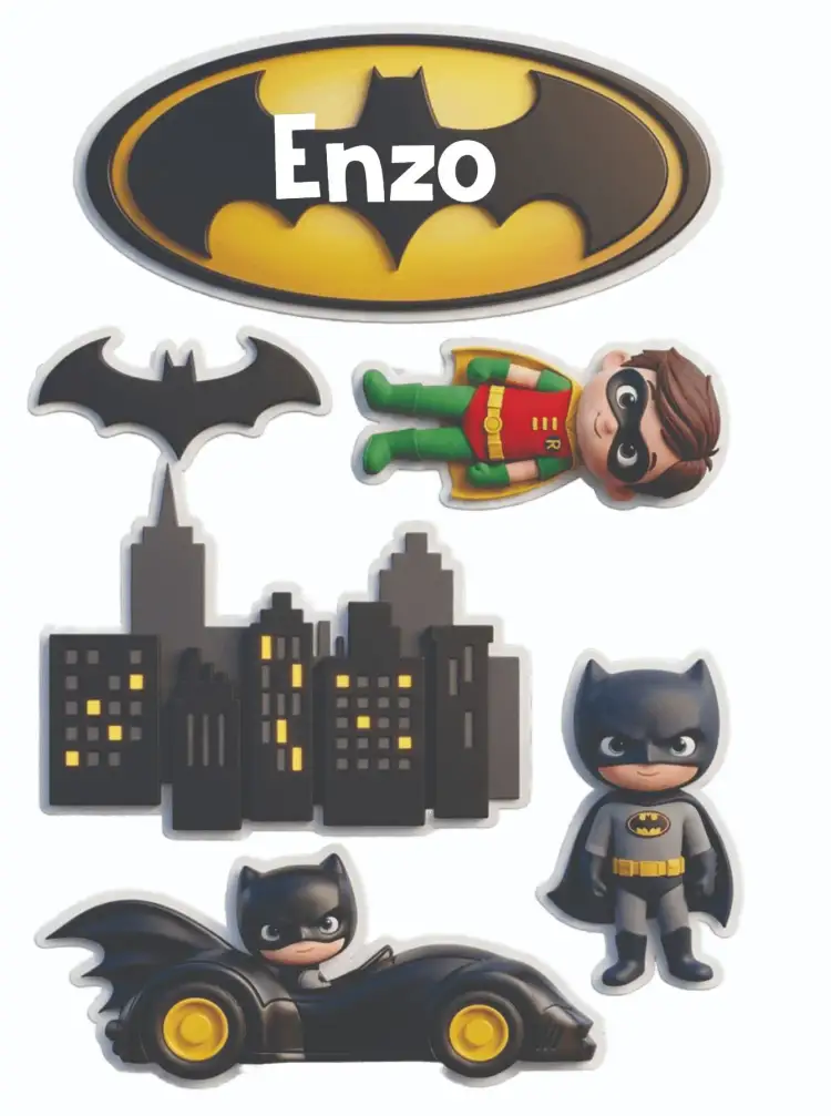 Invitation Batman Baby 3 – Card theme superhero-themed, adventure-filled, fun-filled, colorful, child-friendly, modern