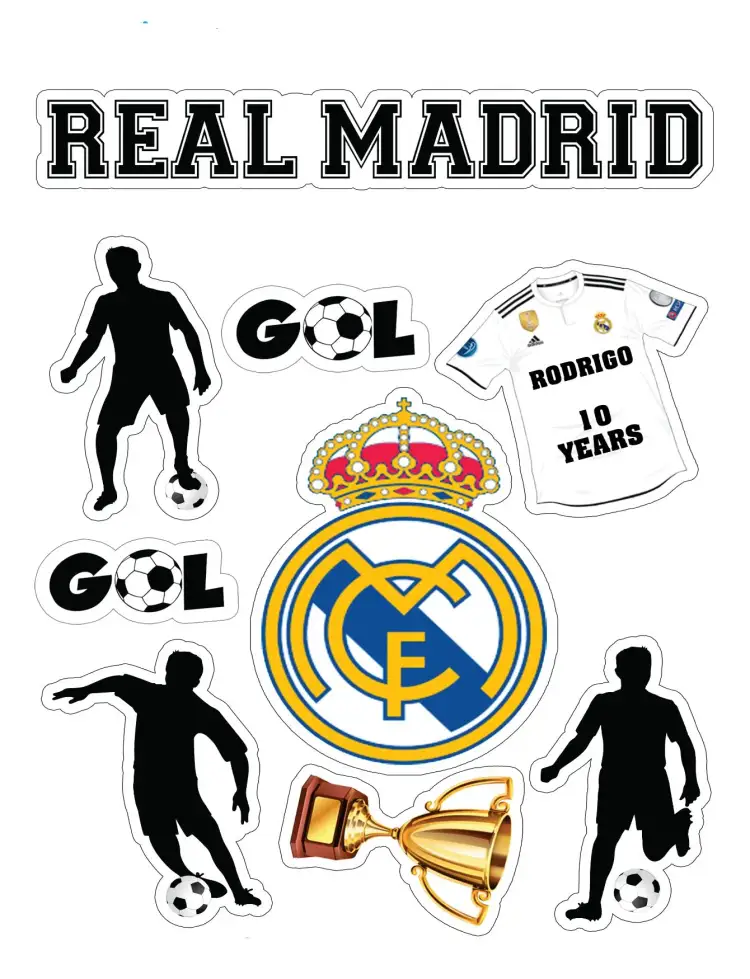 Invitation Real Madrid – Cake topper theme soccer, contemporary, dynamic, sporty, themed