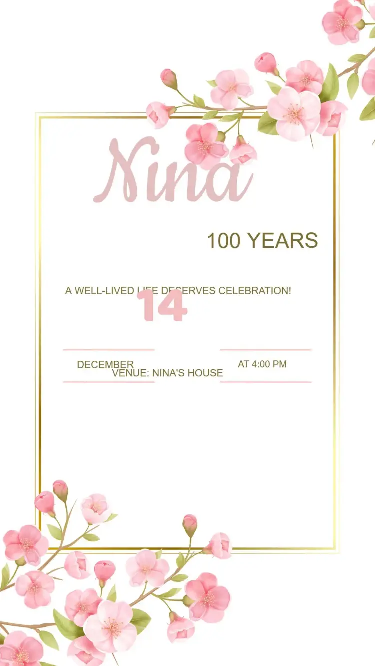 Invite Adult Floral Birthday Invitation editable and customizable