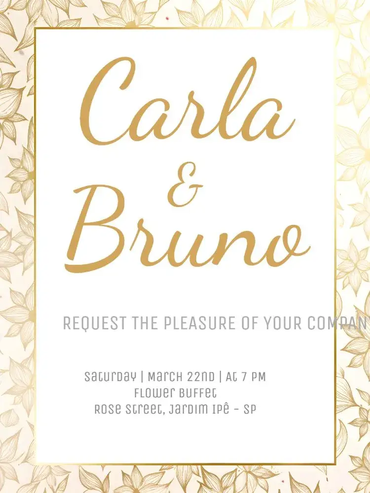 Invitation Elegant White Floral Wedding – Wedding theme floral, elegant, golden, modern, romantic, minimalist
