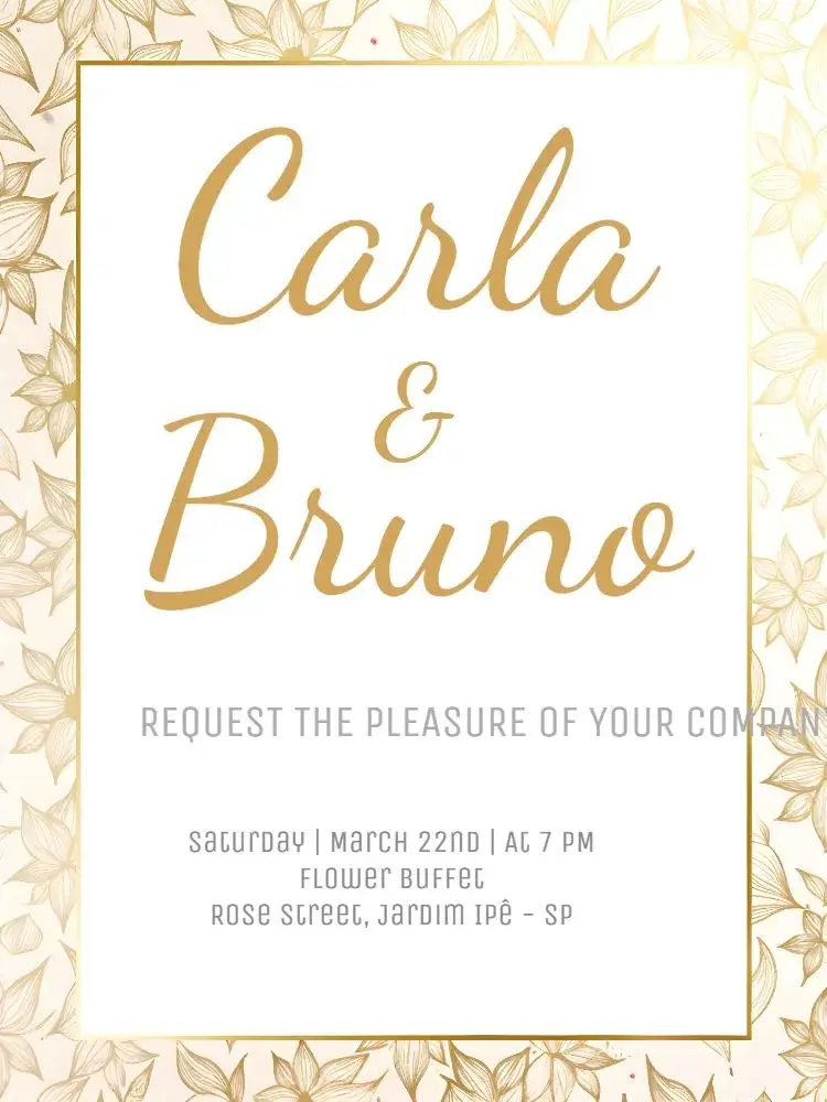 Elegant White Floral Wedding invitation