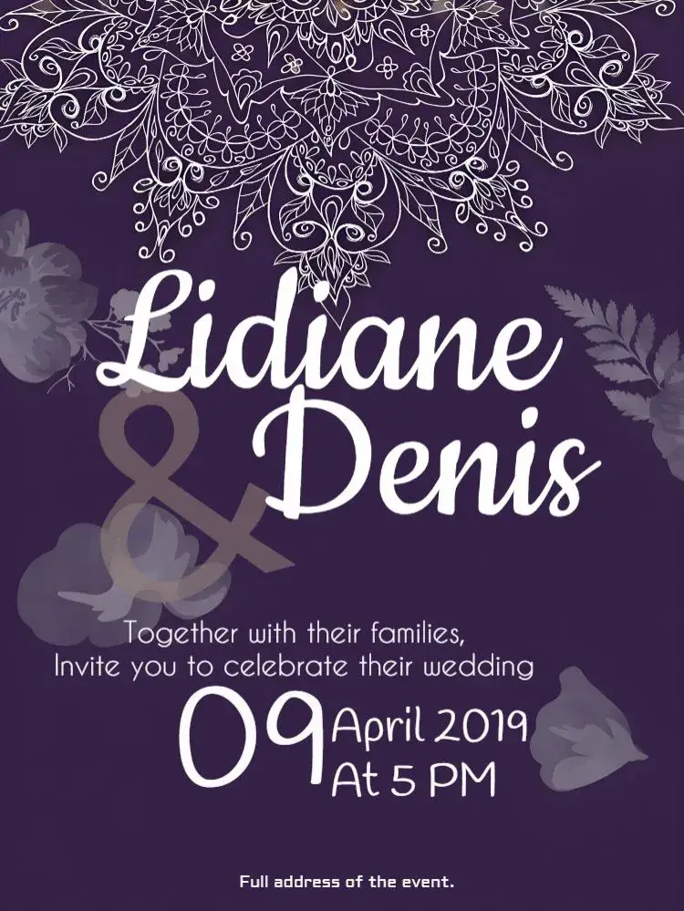 Floral Mandala Wedding invitation