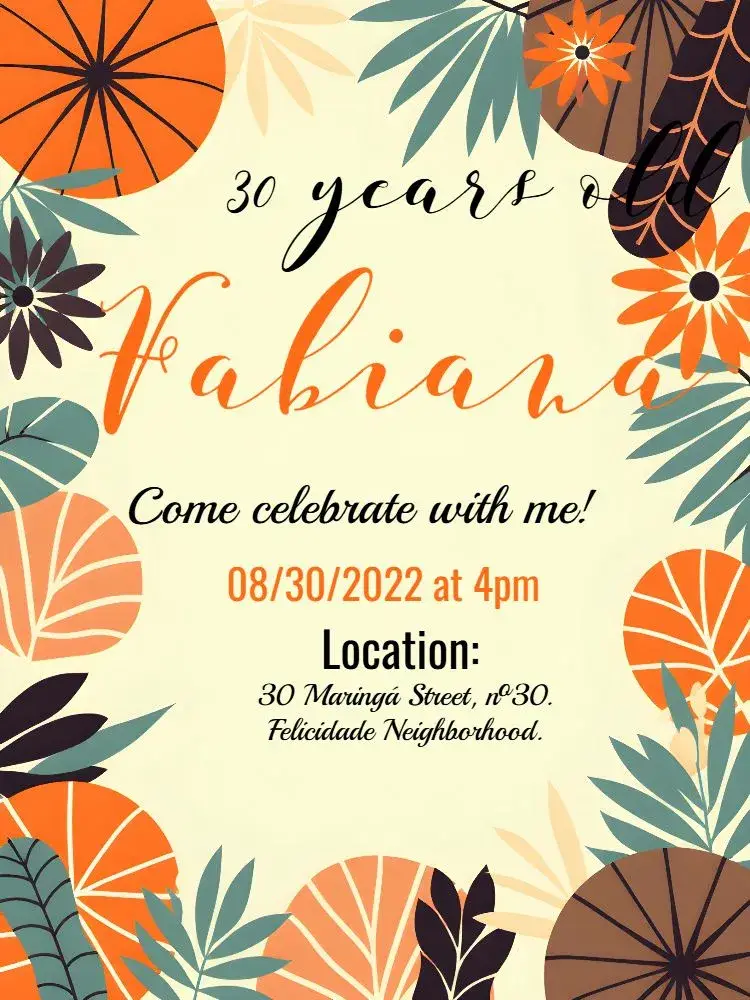 Invite Tropical Adult editable and customizable