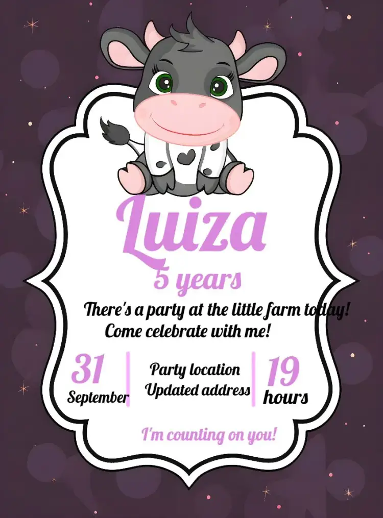 Farm Party invitation