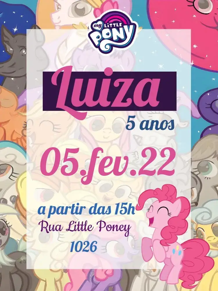 My Little Pony Kids invitation