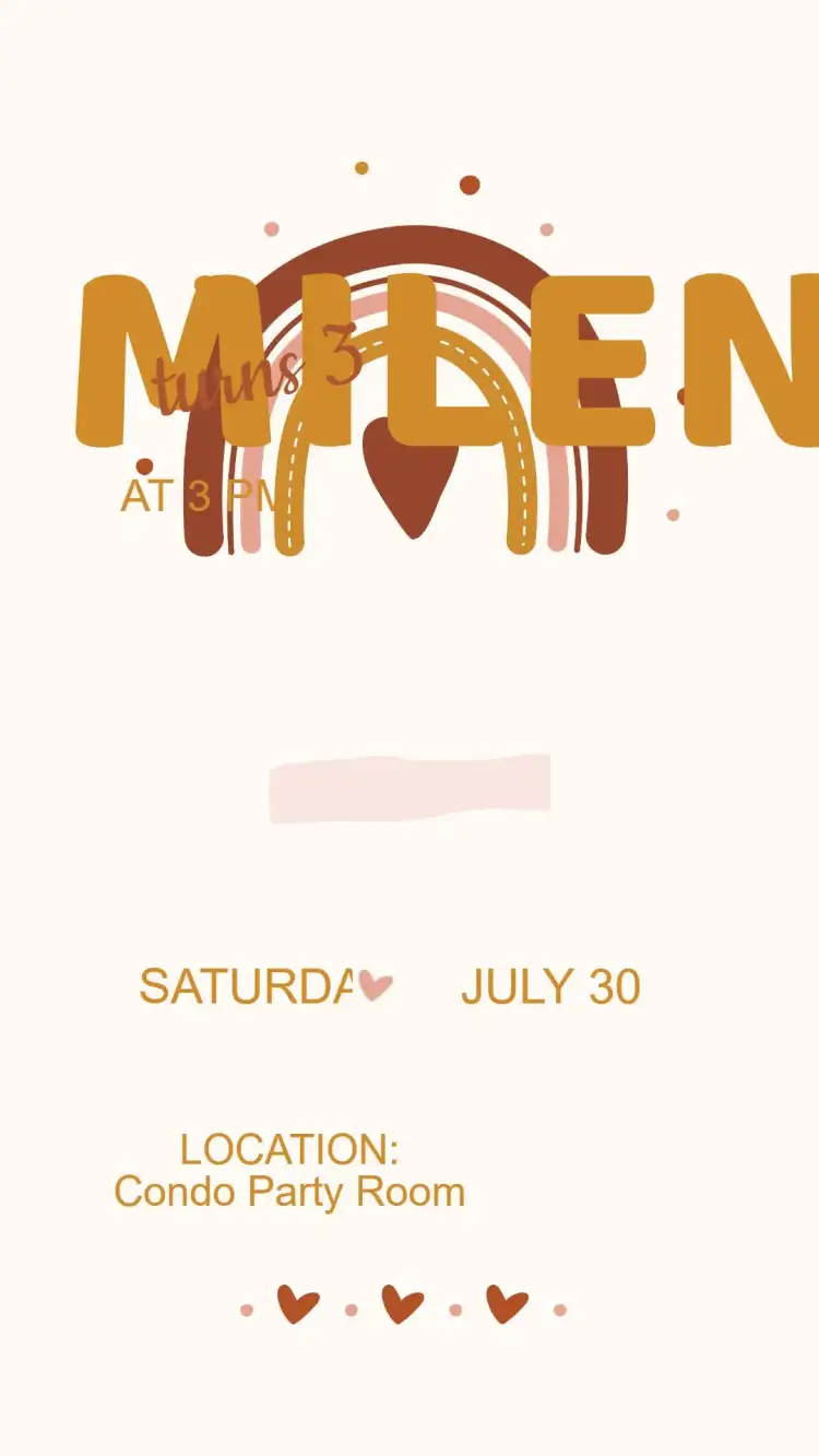 Rainbow Boho Birthday Invitation