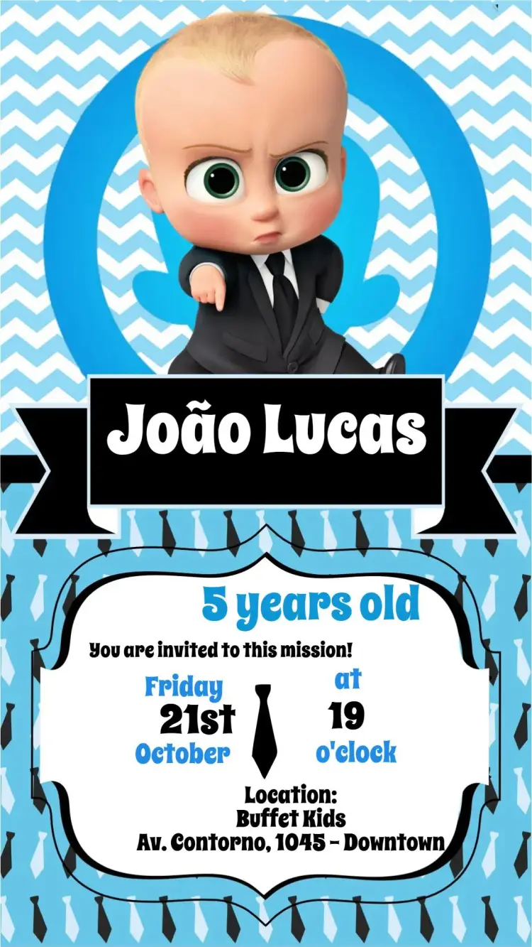The Boss Baby invitation
