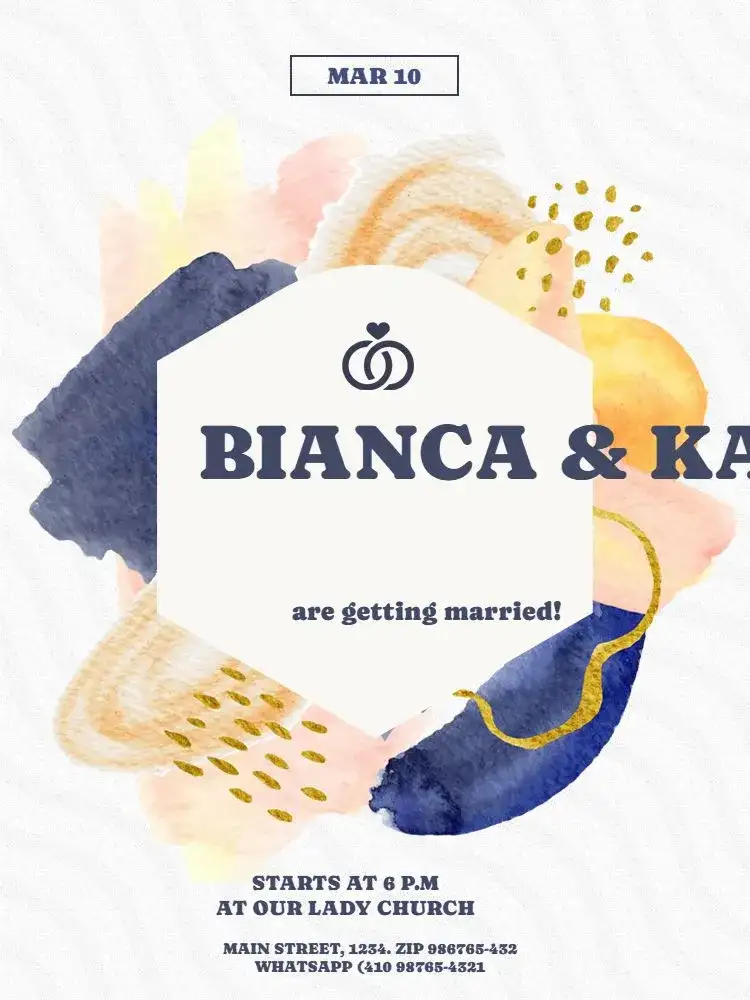 Simple And Creative Colorful Couple Wedding