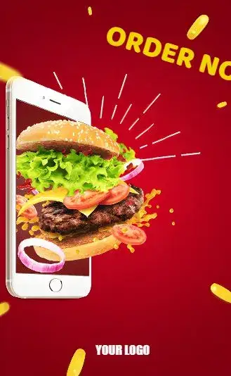 Invitation Post For Yellow Burger Joint – Most searched for theme modern, vibrant, gourmet, colorful, fun, casual