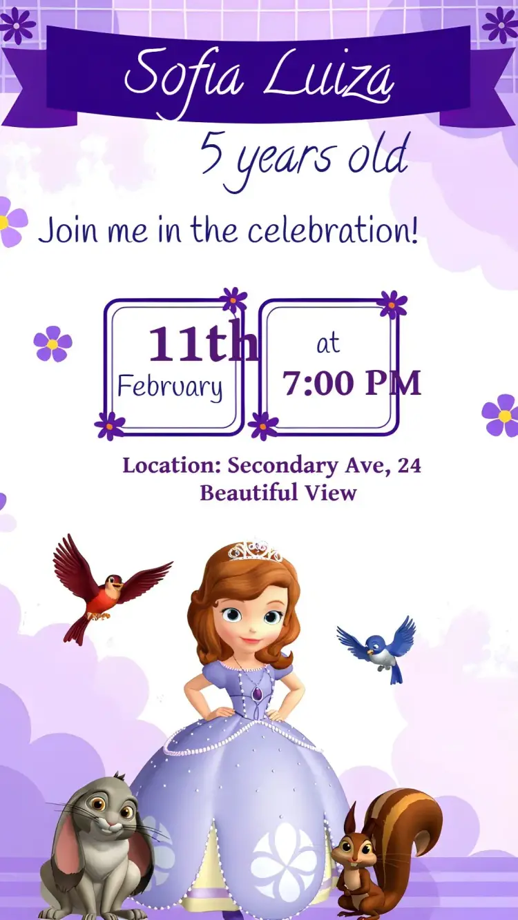 Princess Sofia Little Princess invitation
