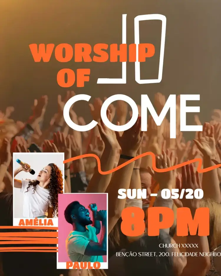 Invitation Art For Youth Church Service With Photo Flyer – Baptism theme modern, spiritual, colorful, minimalist, religious illustrations
