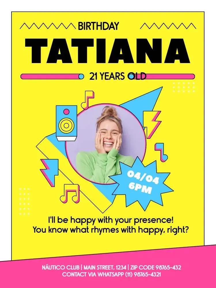 Invitation Funny Colorful Fun – Kids' Birthday Party theme colorful, fun, 90s-themed, youthful, childlike