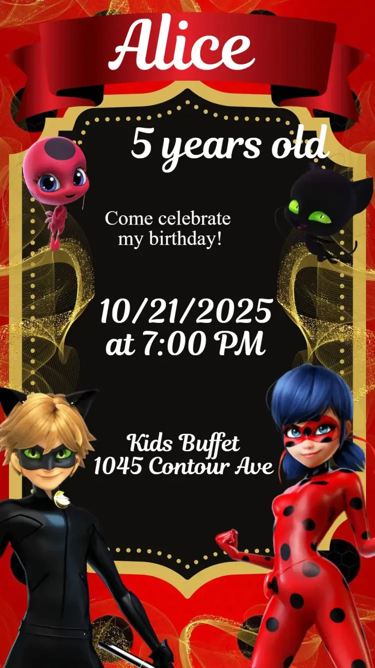 Lady Bug invitation