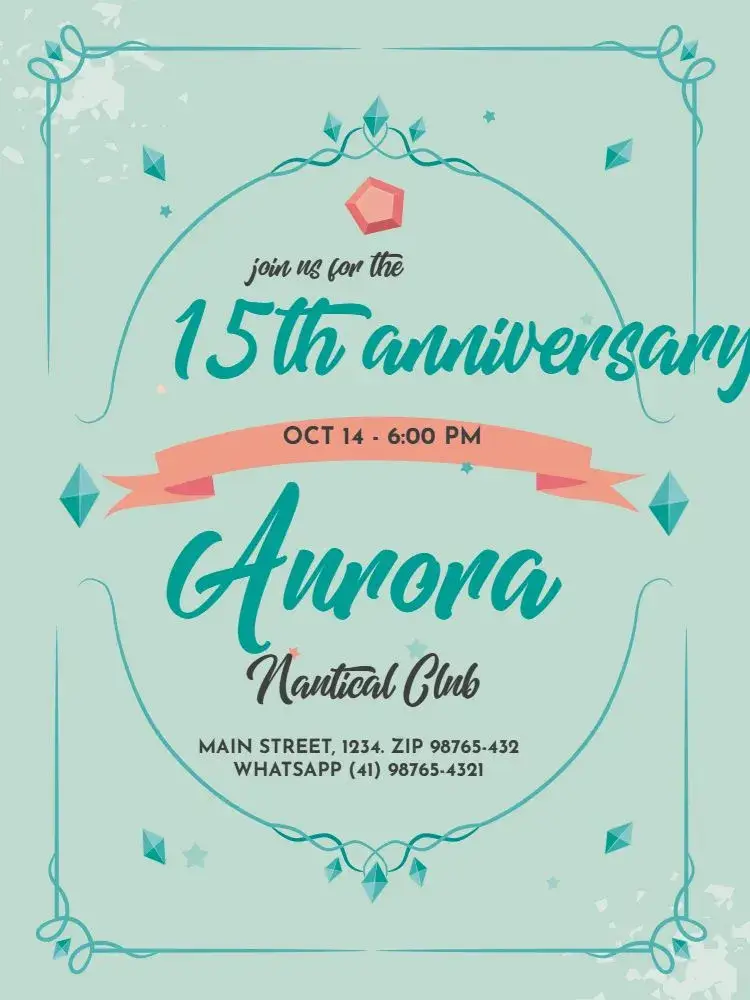 From 15 Years Diamond Green Gathering invitation