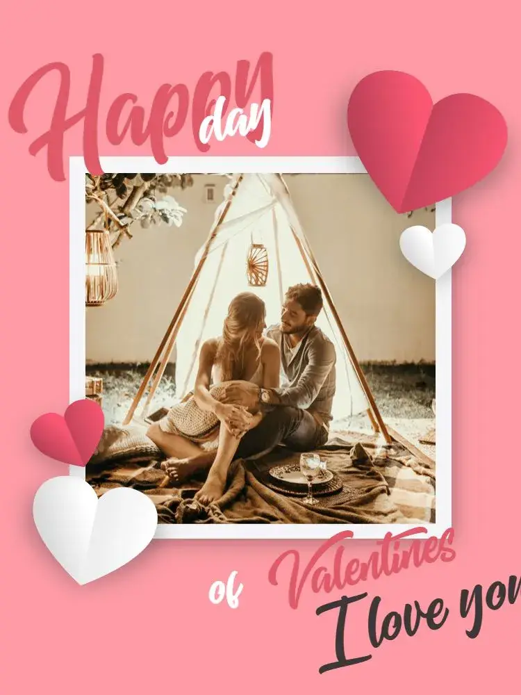 Valentine's Day Heart Card invitation