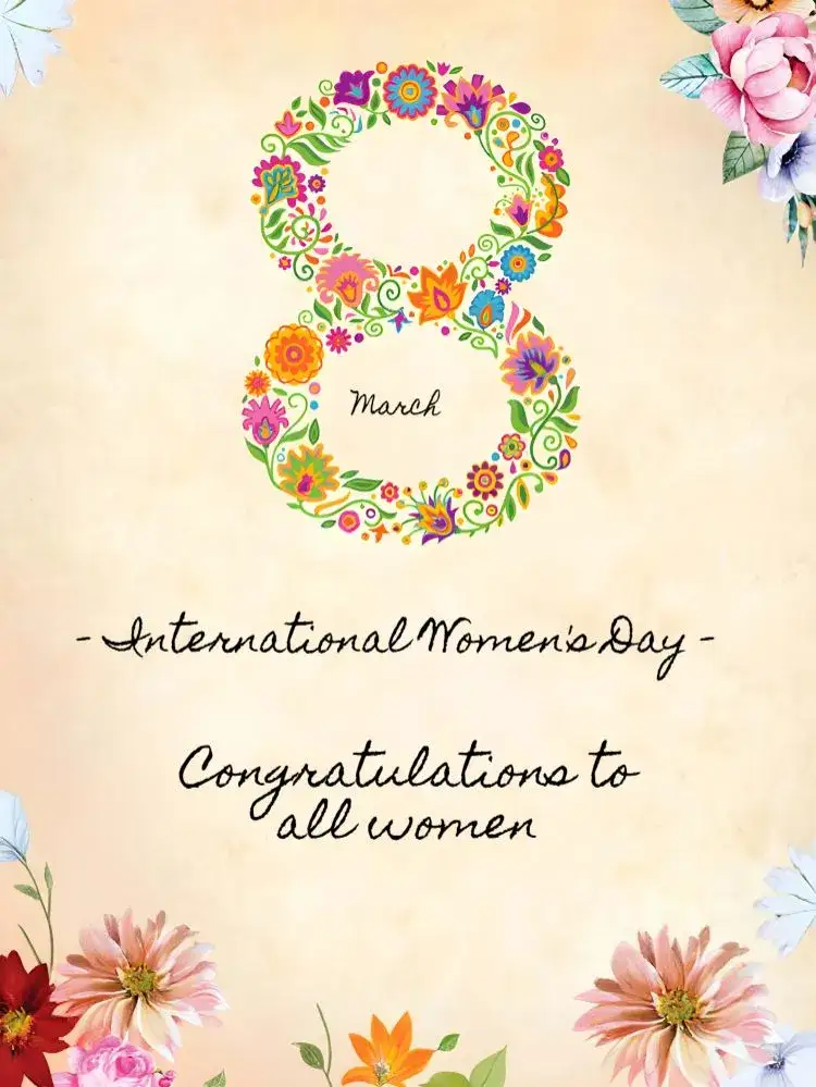 Invitation Post International Women's Day Pink – Most searched for theme floral, feminine, pink, delicate, modern