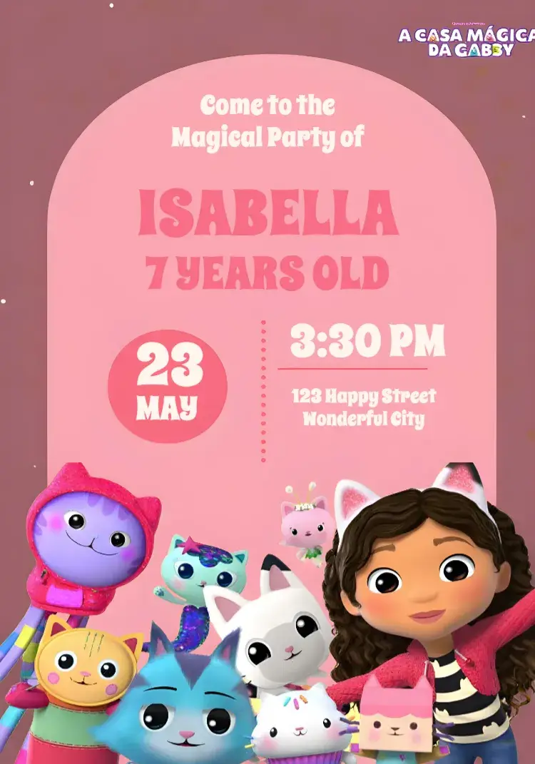 The Magical House of Gabby Rosa invitation