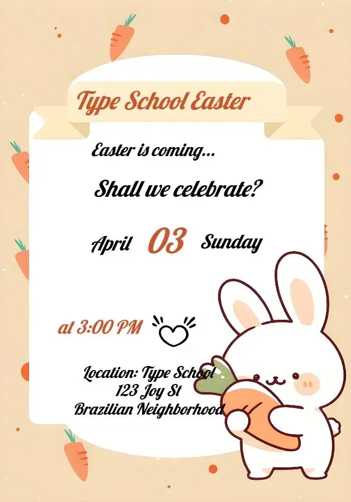 Invitation Páscoa Eggs – Commemorative Dates theme colorful, fun, playful, themed, fresh, cheerful