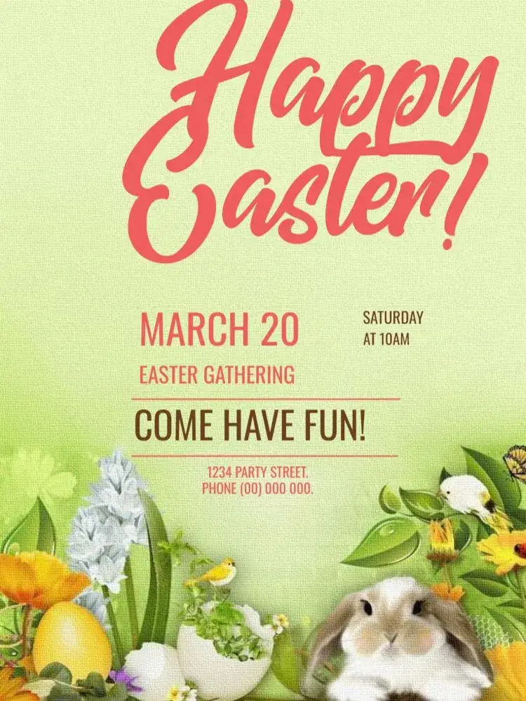 Invitation How to Make Easter and Edit Personalized – Kids' Birthday Party theme colorful, fun-filled, playful, festive, childlike