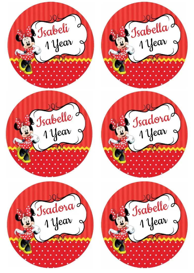 Minnie Mouse Thank You Tag invitation