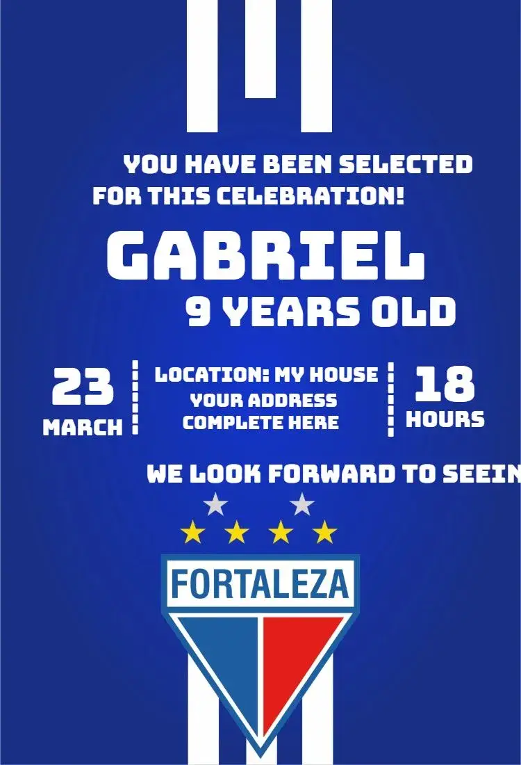 Invite Fortaleza 3 editable and customizable