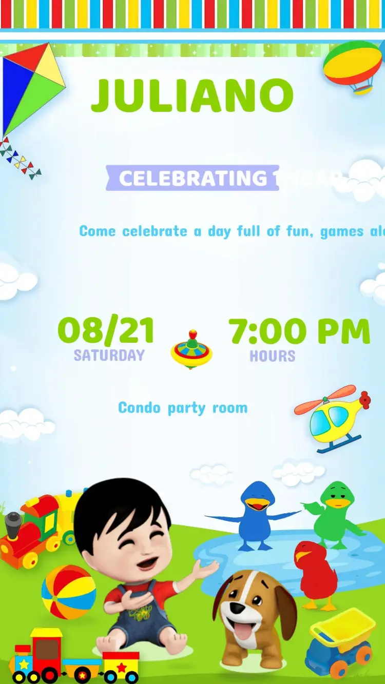 Invitation Birthday Bento and Totó