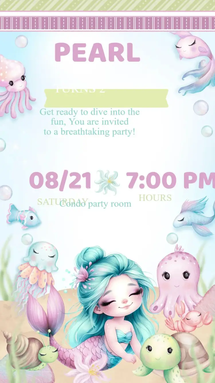 Under the Sea Birthday Invitation