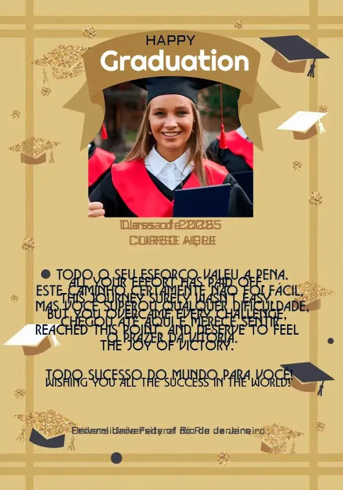 Graduation Card With Diploma Photo invitation