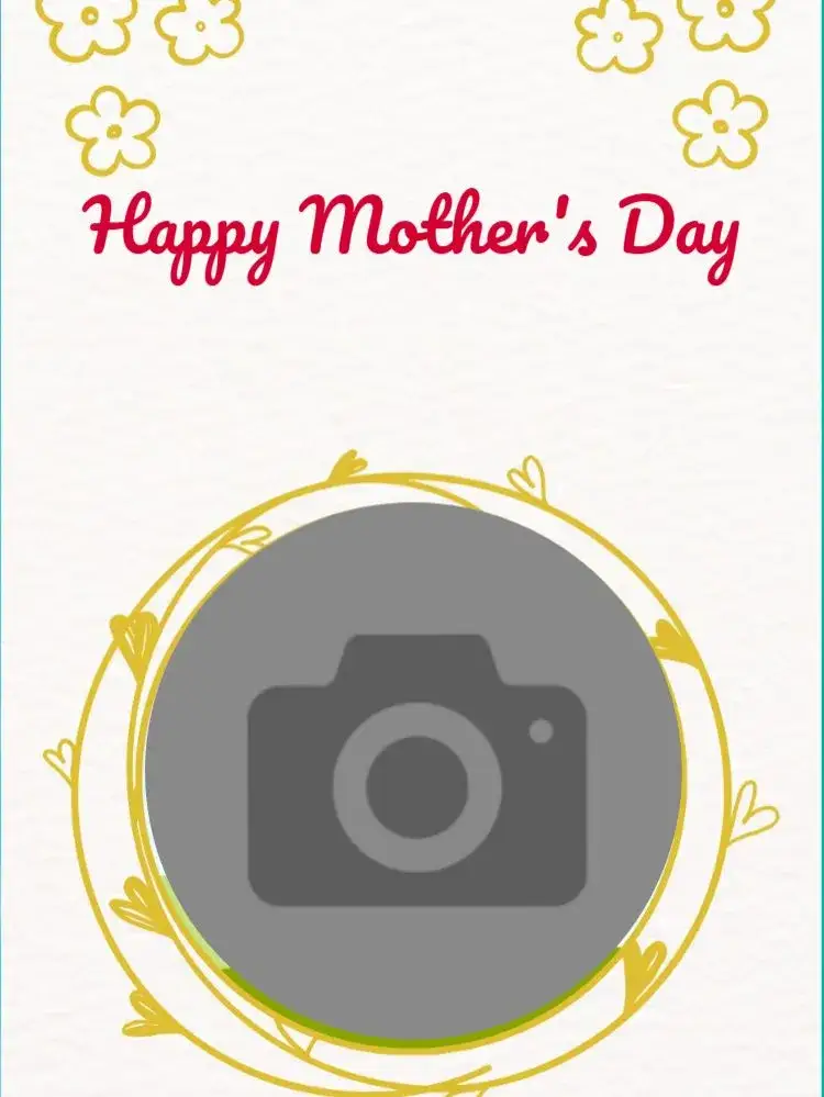 Invitation Mother's Day Whatsapp Card – Card theme floral, modern, delicate, blue, romantic, minimalist