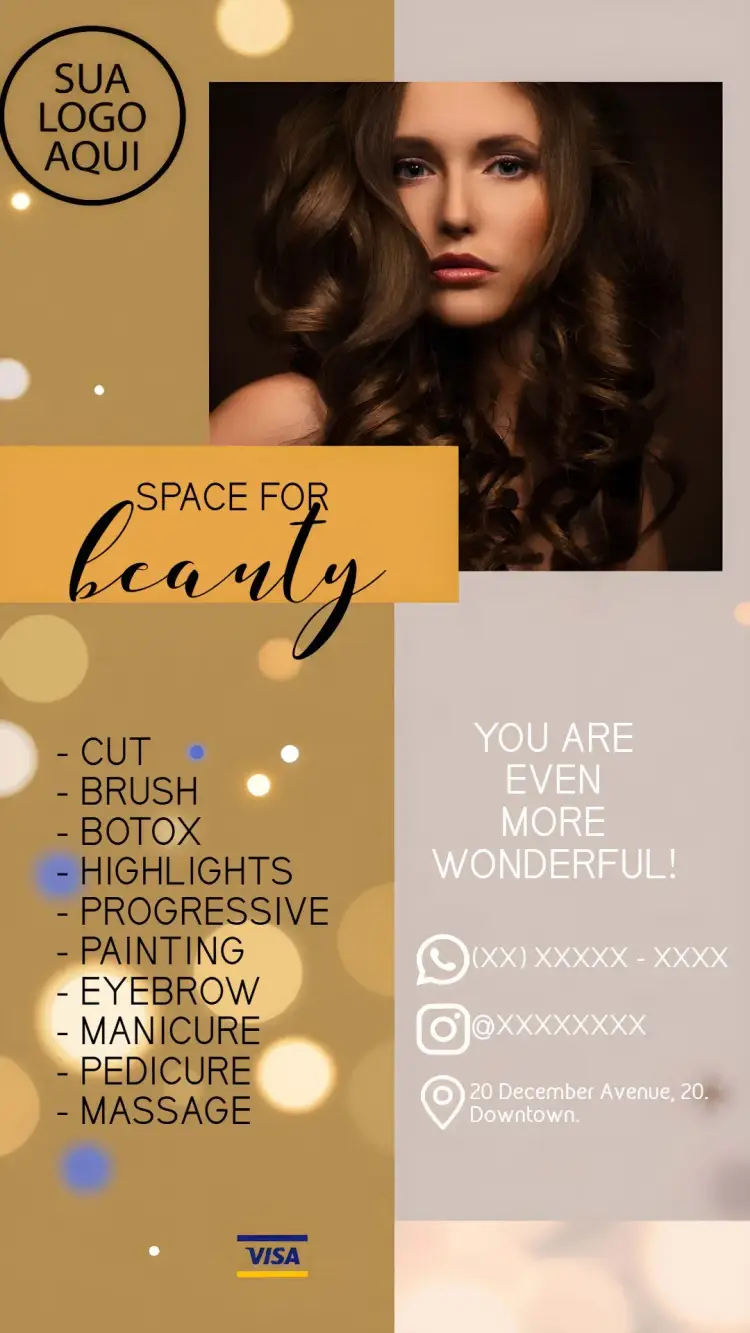 Business Card Beauty Space Post invitation