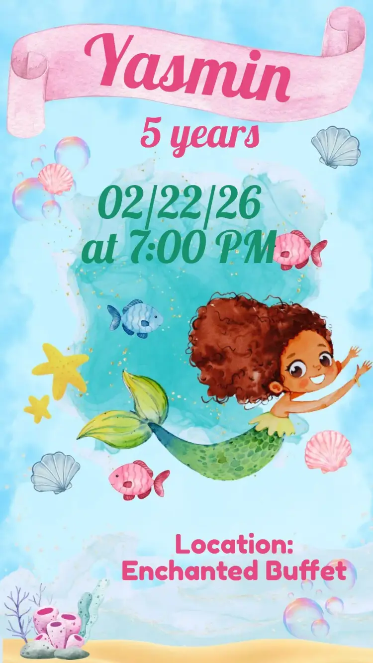 Watercolor Mermaid invitation